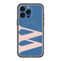 スリムプロテクションプレミアムケース with MagSafe［ オリジナル - initial color - W navy ］