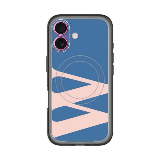 スリムプロテクションプレミアムケース with MagSafe［ オリジナル - initial color - W navy ］