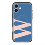 スリムプロテクションプレミアムケース with MagSafe［ オリジナル - initial color - W navy ］