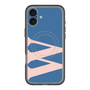 スリムプロテクションプレミアムケース with MagSafe［ オリジナル - initial color - W navy ］