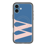 スリムプロテクションプレミアムケース with MagSafe［ オリジナル - initial color - W navy ］