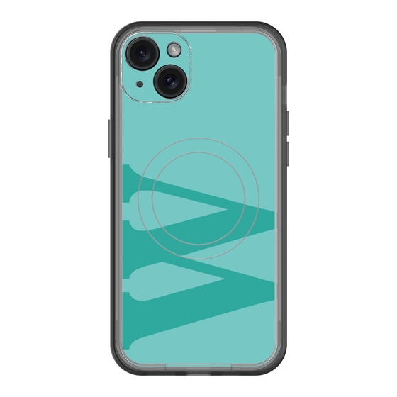 スリムプロテクションプレミアムケース with MagSafe［ オリジナル - initial color - W light green ］