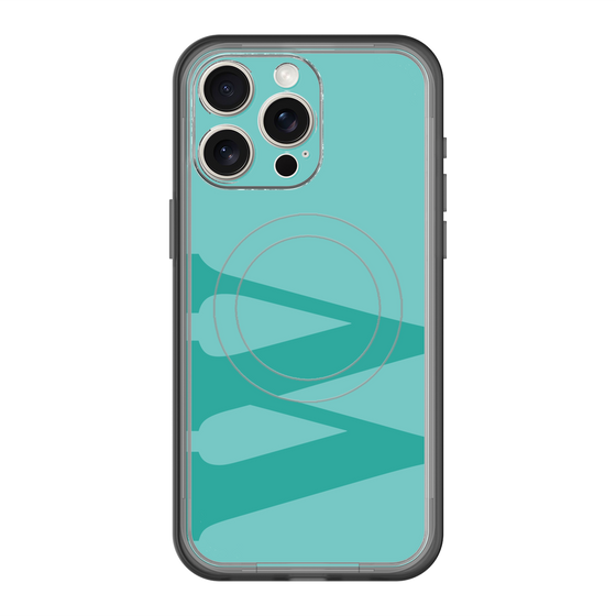 スリムプロテクションプレミアムケース with MagSafe［ オリジナル - initial color - W light green ］