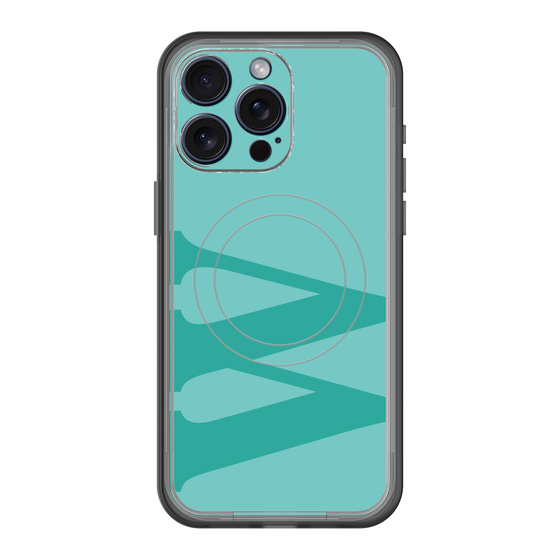 スリムプロテクションプレミアムケース with MagSafe［ オリジナル - initial color - W light green ］