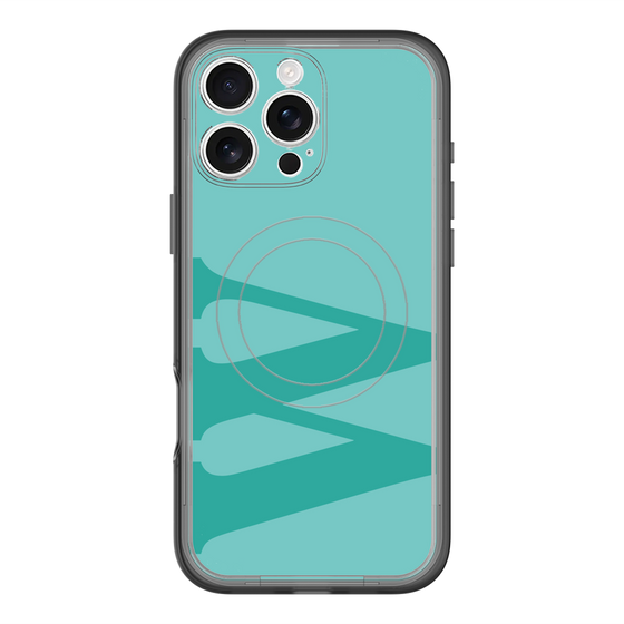 スリムプロテクションプレミアムケース with MagSafe［ オリジナル - initial color - W light green ］