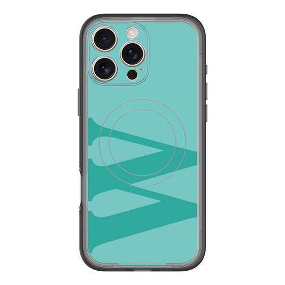 スリムプロテクションプレミアムケース with MagSafe［ オリジナル - initial color - W light green ］