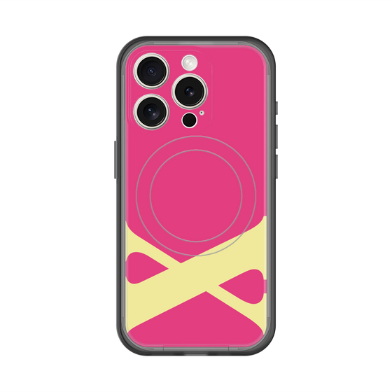 スリムプロテクションプレミアムケース with MagSafe［ オリジナル - initial color - X pink ］