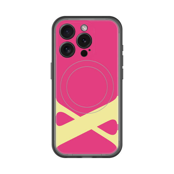 スリムプロテクションプレミアムケース with MagSafe［ オリジナル - initial color - X pink ］