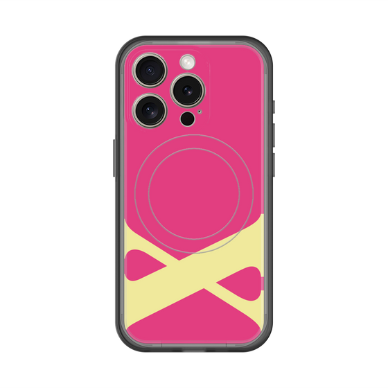 スリムプロテクションプレミアムケース with MagSafe［ オリジナル - initial color - X pink ］