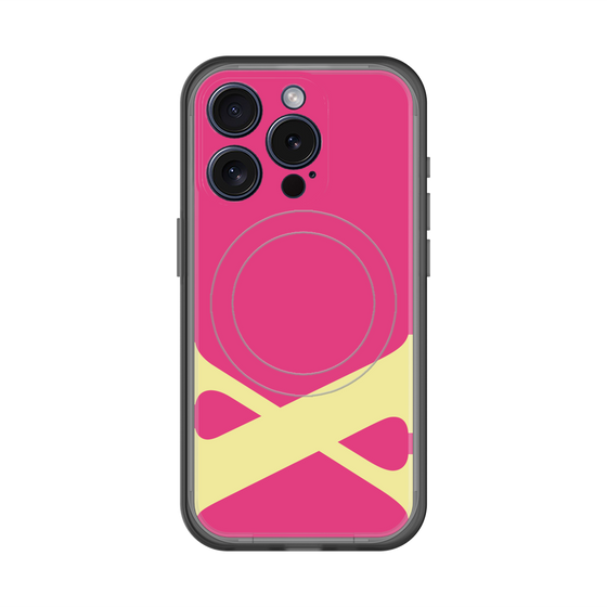スリムプロテクションプレミアムケース with MagSafe［ オリジナル - initial color - X pink ］