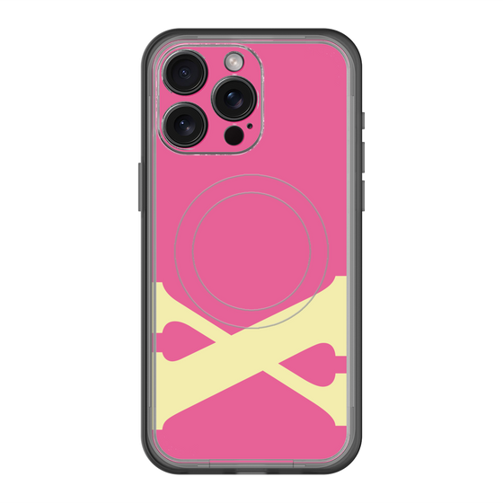 スリムプロテクションプレミアムケース with MagSafe［ オリジナル - initial color - X pink ］