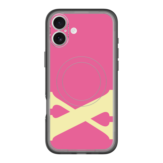 スリムプロテクションプレミアムケース with MagSafe［ オリジナル - initial color - X pink ］