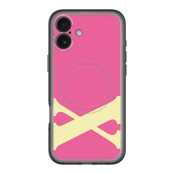 スリムプロテクションプレミアムケース with MagSafe［ オリジナル - initial color - X pink ］