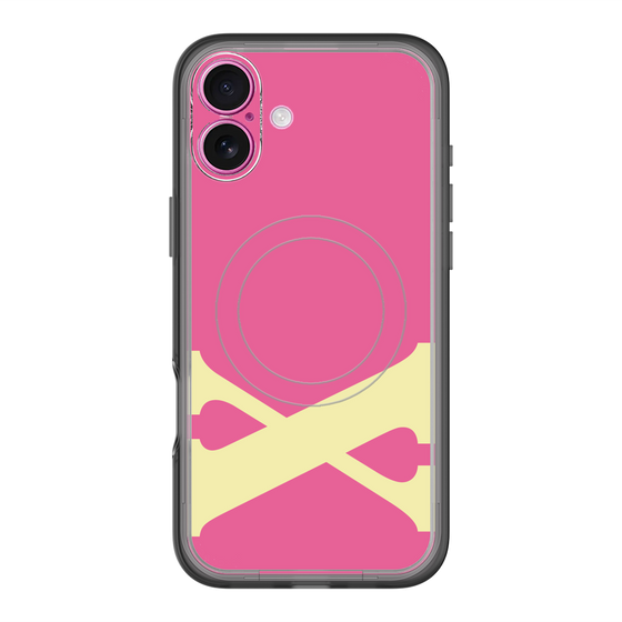 スリムプロテクションプレミアムケース with MagSafe［ オリジナル - initial color - X pink ］