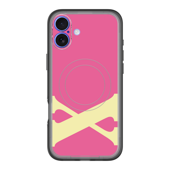 スリムプロテクションプレミアムケース with MagSafe［ オリジナル - initial color - X pink ］