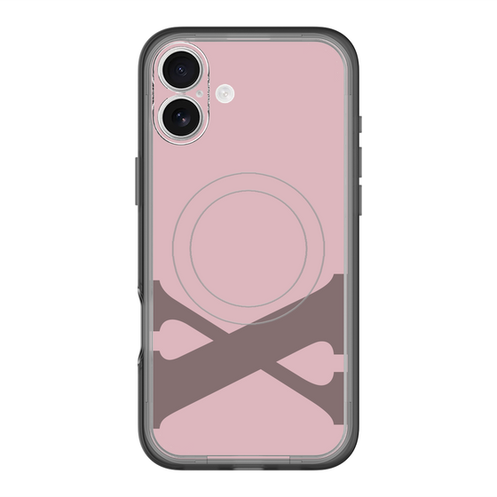 スリムプロテクションプレミアムケース with MagSafe［ オリジナル - initial color - X dusty pink ］
