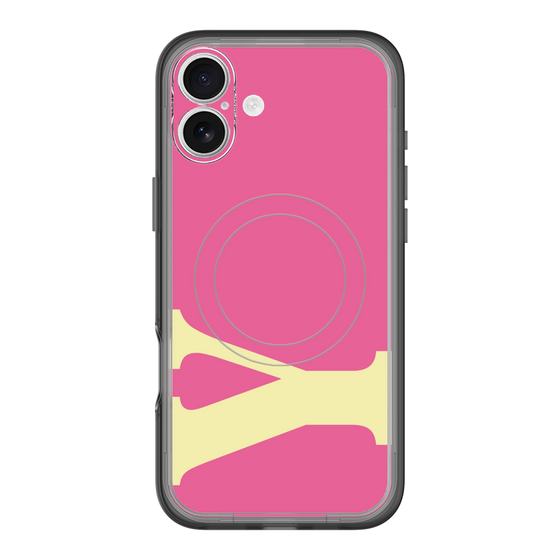 スリムプロテクションプレミアムケース with MagSafe［ オリジナル - initial color - Y pink ］