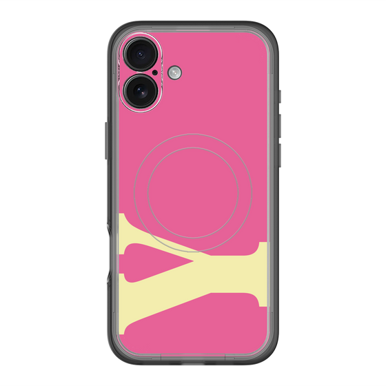 スリムプロテクションプレミアムケース with MagSafe［ オリジナル - initial color - Y pink ］