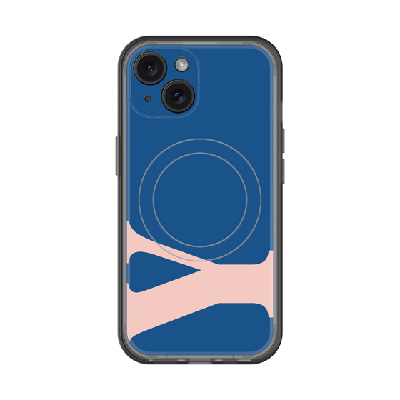 スリムプロテクションプレミアムケース with MagSafe［ オリジナル - initial color - Y navy ］