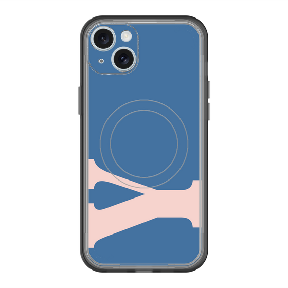 スリムプロテクションプレミアムケース with MagSafe［ オリジナル - initial color - Y navy ］