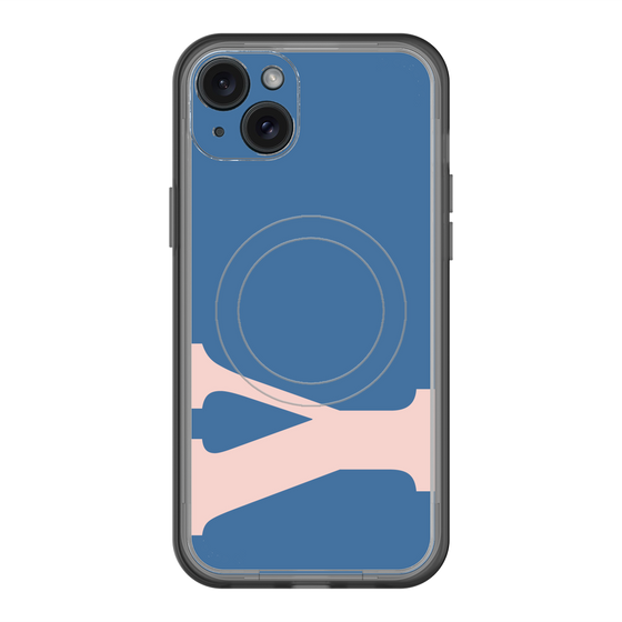 スリムプロテクションプレミアムケース with MagSafe［ オリジナル - initial color - Y navy ］