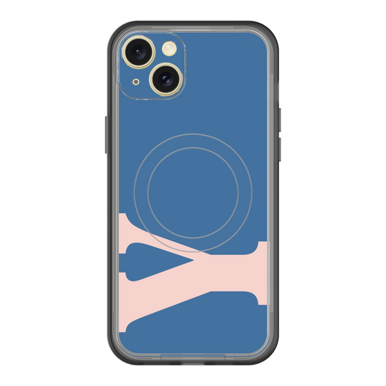 スリムプロテクションプレミアムケース with MagSafe［ オリジナル - initial color - Y navy ］