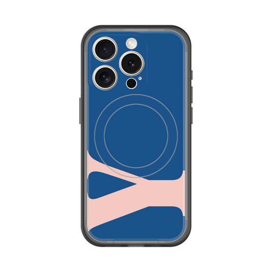 スリムプロテクションプレミアムケース with MagSafe［ オリジナル - initial color - Y navy ］