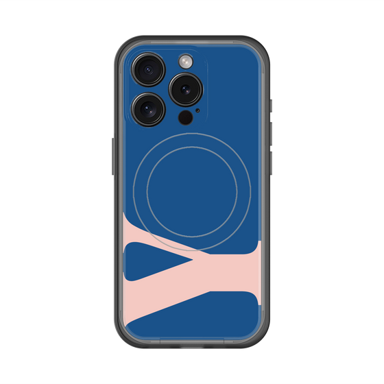 スリムプロテクションプレミアムケース with MagSafe［ オリジナル - initial color - Y navy ］