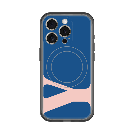 スリムプロテクションプレミアムケース with MagSafe［ オリジナル - initial color - Y navy ］