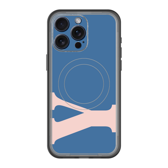スリムプロテクションプレミアムケース with MagSafe［ オリジナル - initial color - Y navy ］