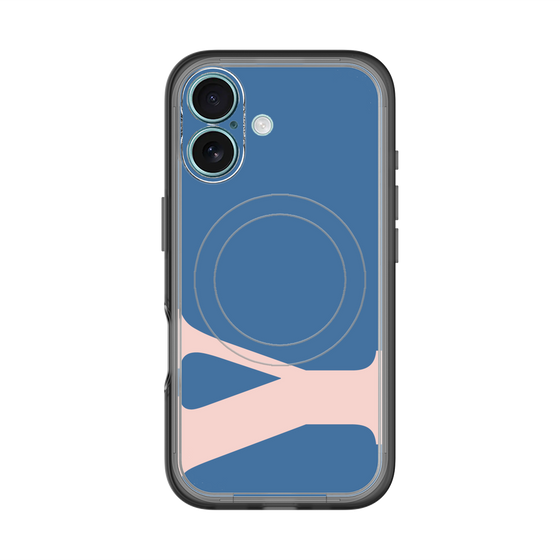 スリムプロテクションプレミアムケース with MagSafe［ オリジナル - initial color - Y navy ］