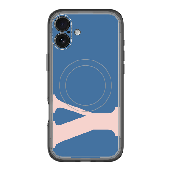 スリムプロテクションプレミアムケース with MagSafe［ オリジナル - initial color - Y navy ］