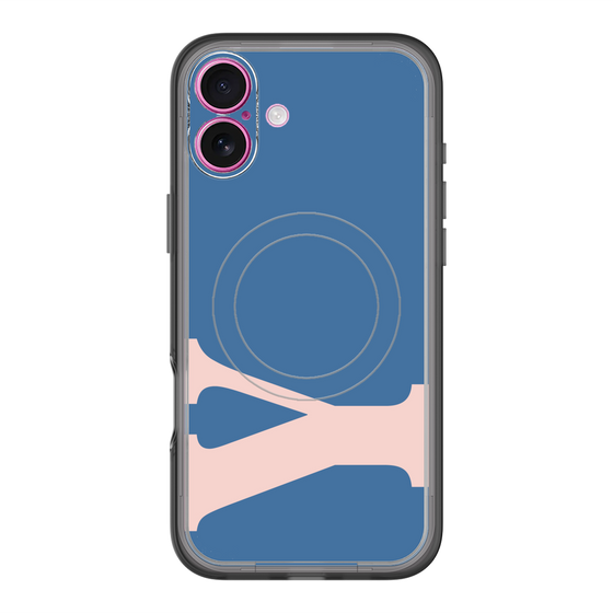 スリムプロテクションプレミアムケース with MagSafe［ オリジナル - initial color - Y navy ］