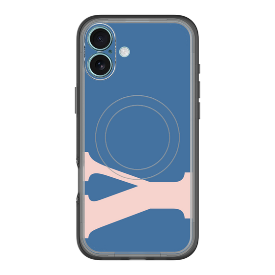 スリムプロテクションプレミアムケース with MagSafe［ オリジナル - initial color - Y navy ］