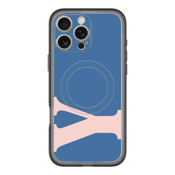 スリムプロテクションプレミアムケース with MagSafe［ オリジナル - initial color - Y navy ］