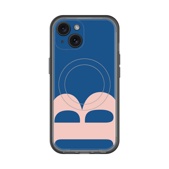 スリムプロテクションプレミアムケース with MagSafe［ オリジナル - initial color - B navy ］