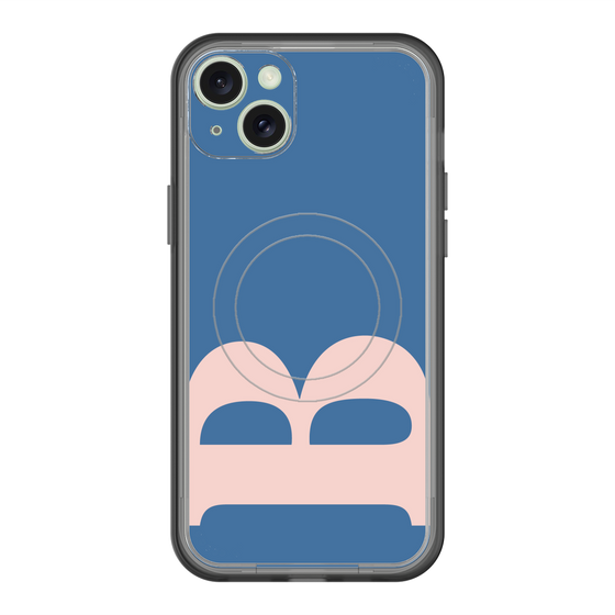 スリムプロテクションプレミアムケース with MagSafe［ オリジナル - initial color - B navy ］