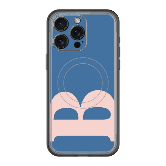 スリムプロテクションプレミアムケース with MagSafe［ オリジナル - initial color - B navy ］