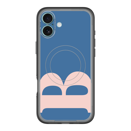 スリムプロテクションプレミアムケース with MagSafe［ オリジナル - initial color - B navy ］