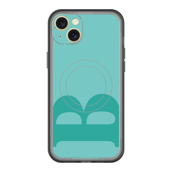 スリムプロテクションプレミアムケース with MagSafe［ オリジナル - initial color - B light green ］