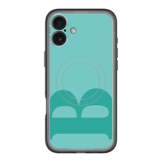 スリムプロテクションプレミアムケース with MagSafe［ オリジナル - initial color - B light green ］