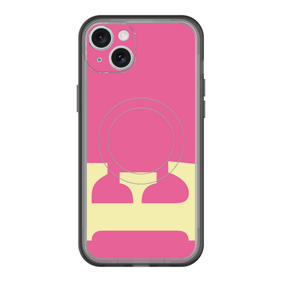 スリムプロテクションプレミアムケース with MagSafe［ オリジナル - initial color - E pink ］
