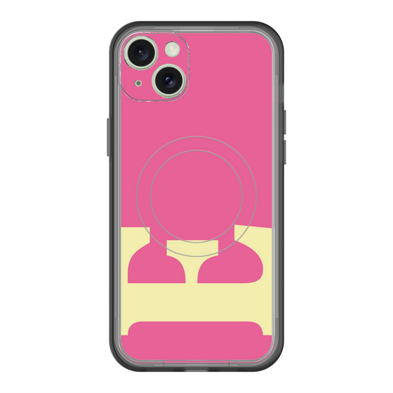 スリムプロテクションプレミアムケース with MagSafe［ オリジナル - initial color - E pink ］
