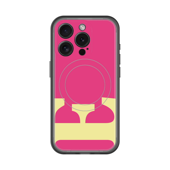 スリムプロテクションプレミアムケース with MagSafe［ オリジナル - initial color - E pink ］