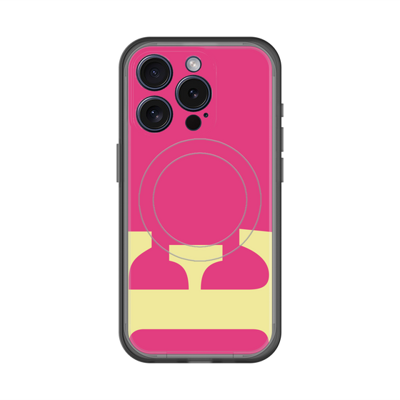 スリムプロテクションプレミアムケース with MagSafe［ オリジナル - initial color - E pink ］
