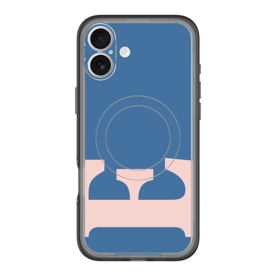 スリムプロテクションプレミアムケース with MagSafe［ オリジナル - initial color - E navy ］