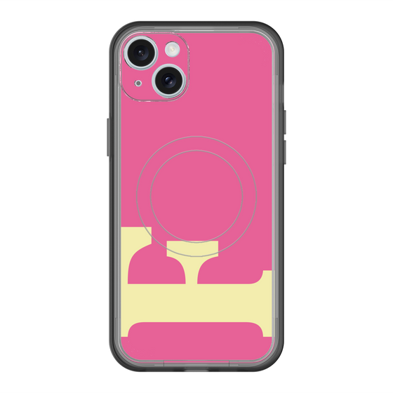 スリムプロテクションプレミアムケース with MagSafe［ オリジナル - initial color - F pink ］