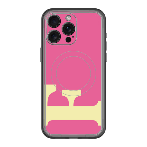 スリムプロテクションプレミアムケース with MagSafe［ オリジナル - initial color - F pink ］