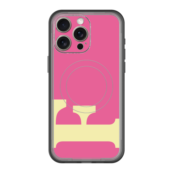 スリムプロテクションプレミアムケース with MagSafe［ オリジナル - initial color - F pink ］