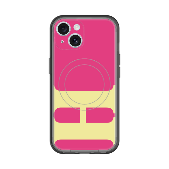 スリムプロテクションプレミアムケース with MagSafe［ オリジナル - initial color - H pink ］